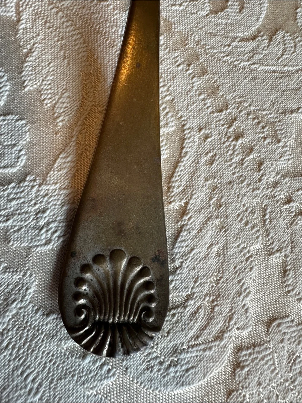 BAntique silverplate serving spoon International Silver Imperial pattern 1893 re